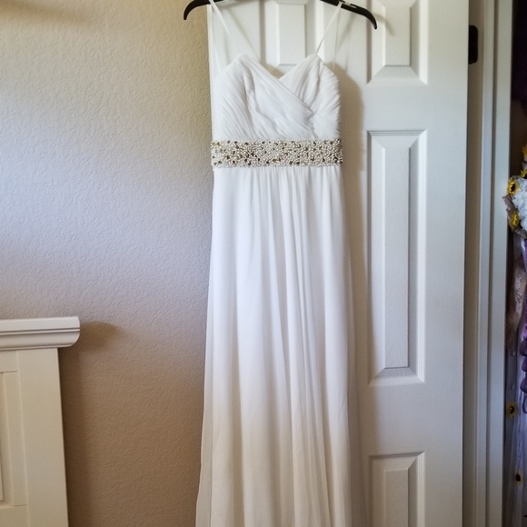 Cache Dresses & Skirts - Cache size 0 prom dress ivory with beading
